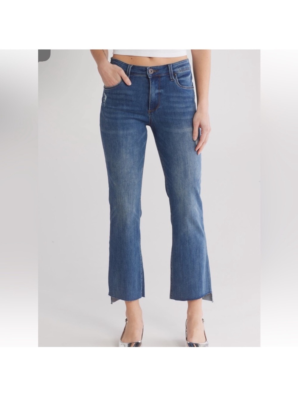 WHETHERLY SAVANNAH HIGH RISE SLIM KICK FLARE JEANS WOMENS SIZE 10